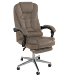 Cadeira De Escritorio Presidente Ergonomica Apoio Para Pés – Bege