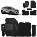 Jogo de Tapete Carpete Captur 2017 a 2024 Preto Fixação Original